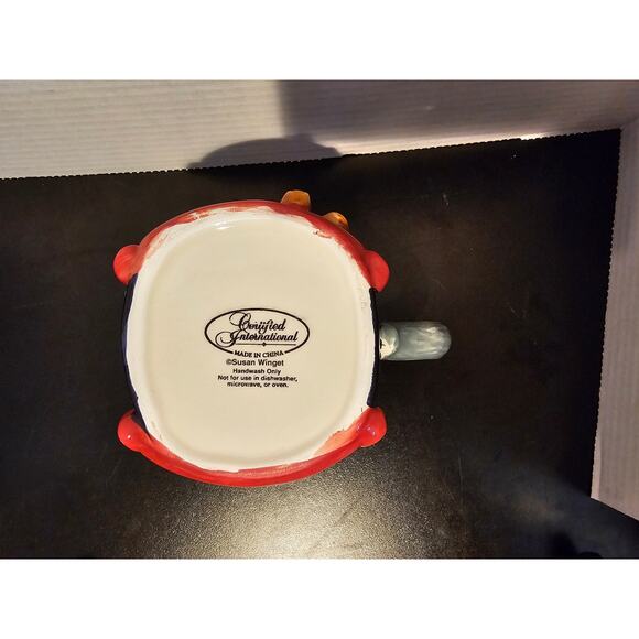 Tis the Season Christmas Holiday Rocking Horse Oversize Mug Susan Winget - Picture 6 of 11